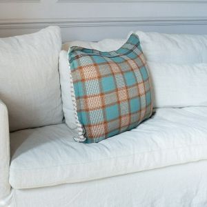 Blue & Terracotta Cushion 