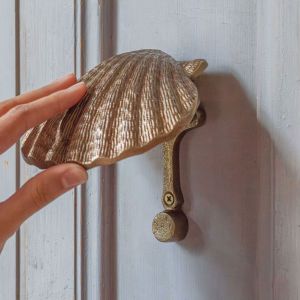 Antique Gold Shell Door Knocker