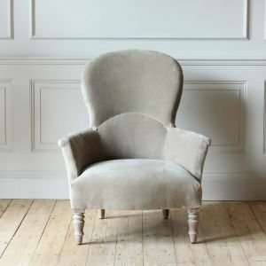 Effy Grey Velvet Armchair