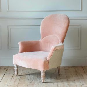 Effy Blush Velvet Armchair
