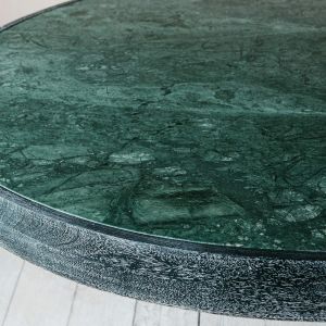 Delaney Green Marble Dining Table