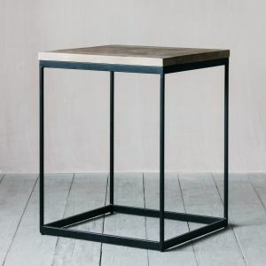 Albie Iron and Wood Side Table