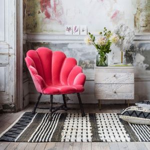 Ariel Coral Velvet Chair
