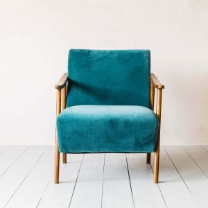 Teal Velvet Upholstered Chair