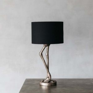 Silver Leggy Flamingo Table Lamp 