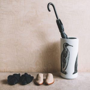 Ceramic Penguin Umbrella Stand