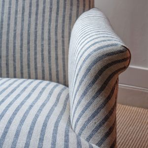 Avree Striped Linen Armchair