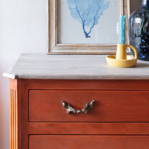 Chantilly Large Coral Patina Chest of Drawers
