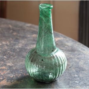 Marbled Green Glass Vase
