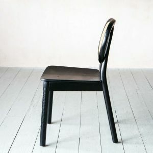 Black Elm and Rattan Chair