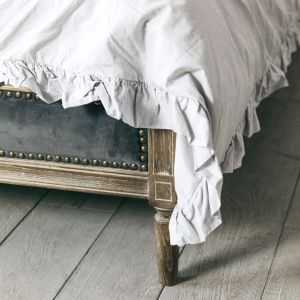 lilian king bed grey velvet
