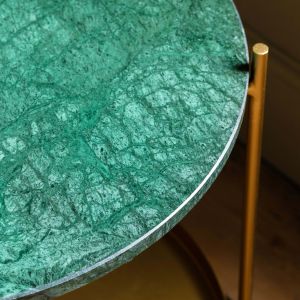 Loretta Green Marble Side Table