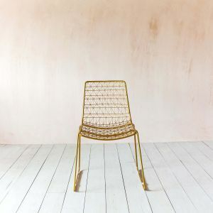 Kaleidoscope Gold Wire Chair