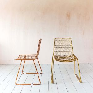 Kaleidoscope Gold Wire Chair