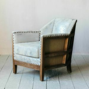 Hoxton Silver Leather Armchair