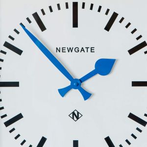 Blue Square Railway Clock