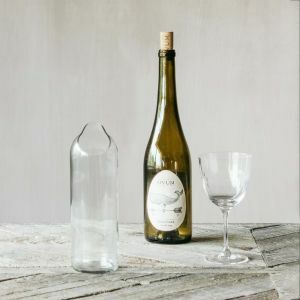 Clear Recycled Wine Bottle Carafe
