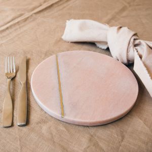 Tess Pink and Brass Placemat
