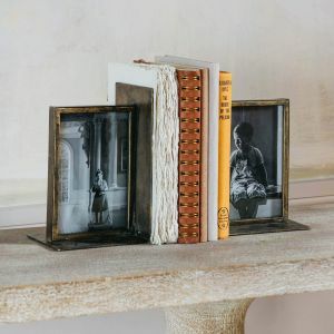 Bronzed Photo Frame Bookends