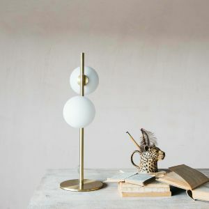 Globe and Gold Table Lamp