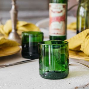 Set of Two Small Recycled Bottle Glasses