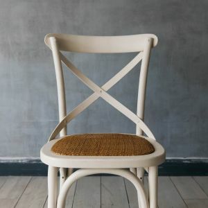 Cross Back White Oak Chair