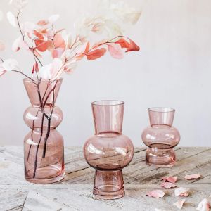 Pink Glass Sphere Vases