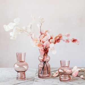Pink Glass Sphere Vases