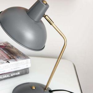 Grey Hood Table Lamp