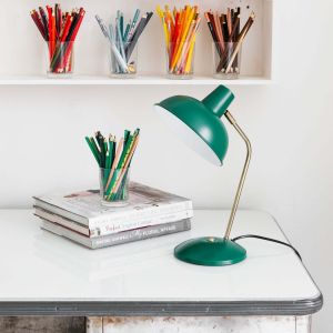Dark Green Hood Table Lamp