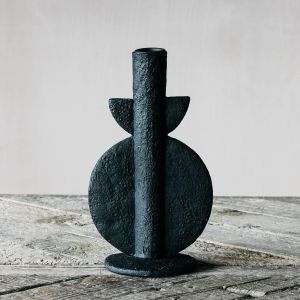 Abstract Black Candle Holders