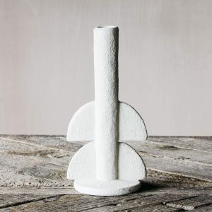 Abstract White Candle Holders