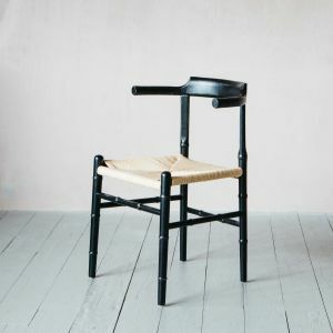 Black Elm Wood and Paper Chair