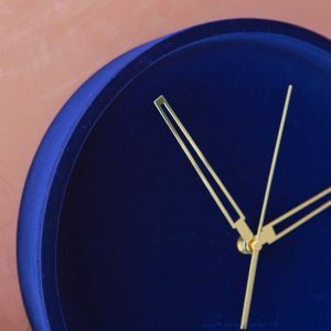 Electric Blue Velvet Clock