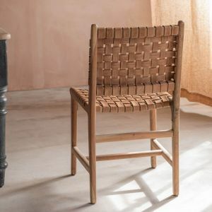 Leon Woven Leather Chair