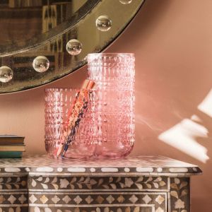 Eva Pink Glass Vases