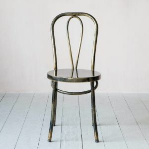 Antique Nickel Café Chair
