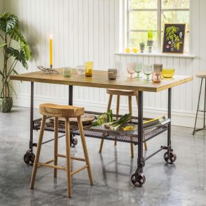 Industrial Brass and Iron Table Island
