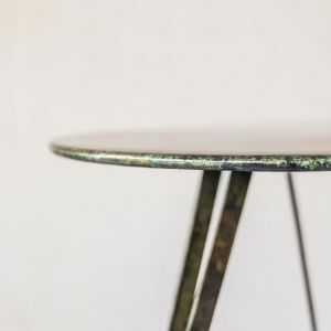 Juno Antique Nickel Café Table