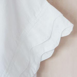 White Cotton Scallop Pyjamas