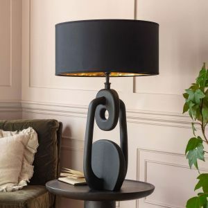 Salma Matte Black Table Lamp