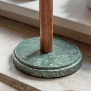 Marble and Wood Kitchen Roll Holder