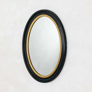 Blake Oval Black and Gold Mirror