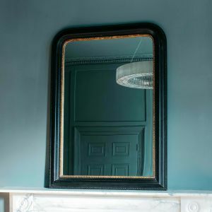 Maggie Arched Black and Gold Mirror