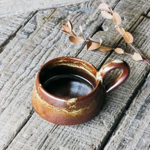 Stoneware Cup Tea Light Holder