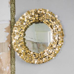 Large Gold Coin Mirror