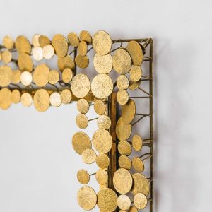 Large Rectangular Gold Coin Mirror