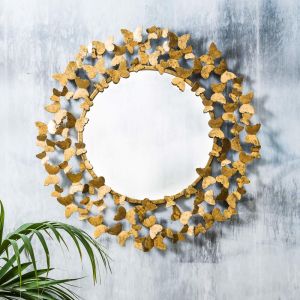 Gold Butterfly Mirror Large