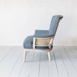 Grey Deconstructed Linen Armchair