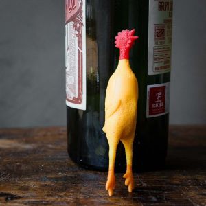 Coq Au Vin Rubber Chicken Bottle Stopper
